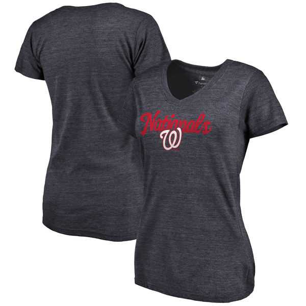 Women's Washington Nationals Freehand V Neck Slim Fit Tri Blend T-Shirt Navy FengYun,We sell and wholesale Women's Washington Nationals Freehand V Neck Slim Fit Tri Blend T-Shirt Navy FengYun on line form chian!
